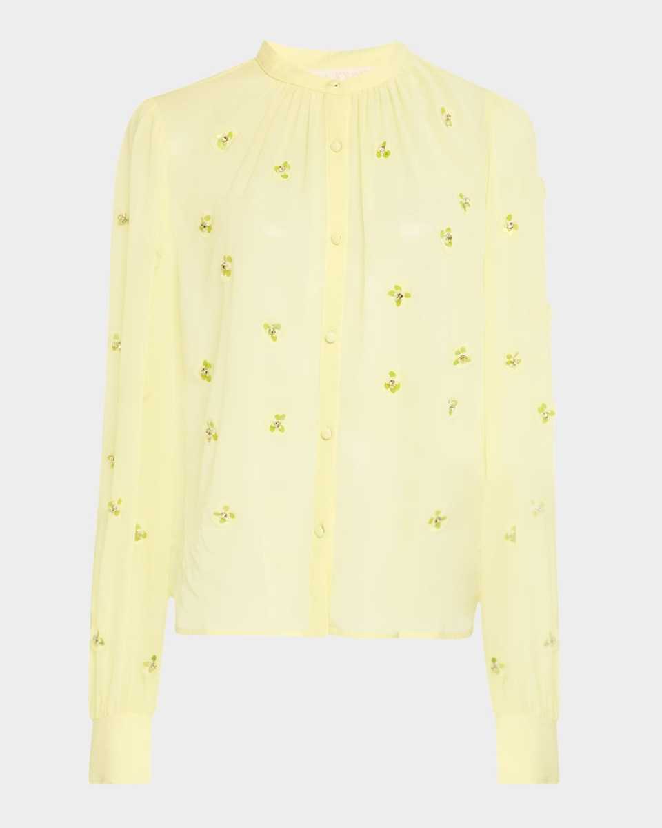 Bea Beaded Silk Blouse